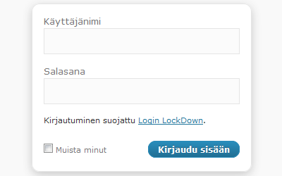 Sisäänkirjautumistapaa on muutettu